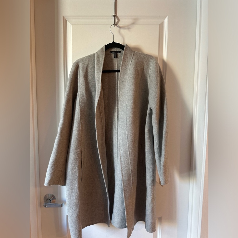 Eileen Fisher Boiled Wool Shawl Jacket